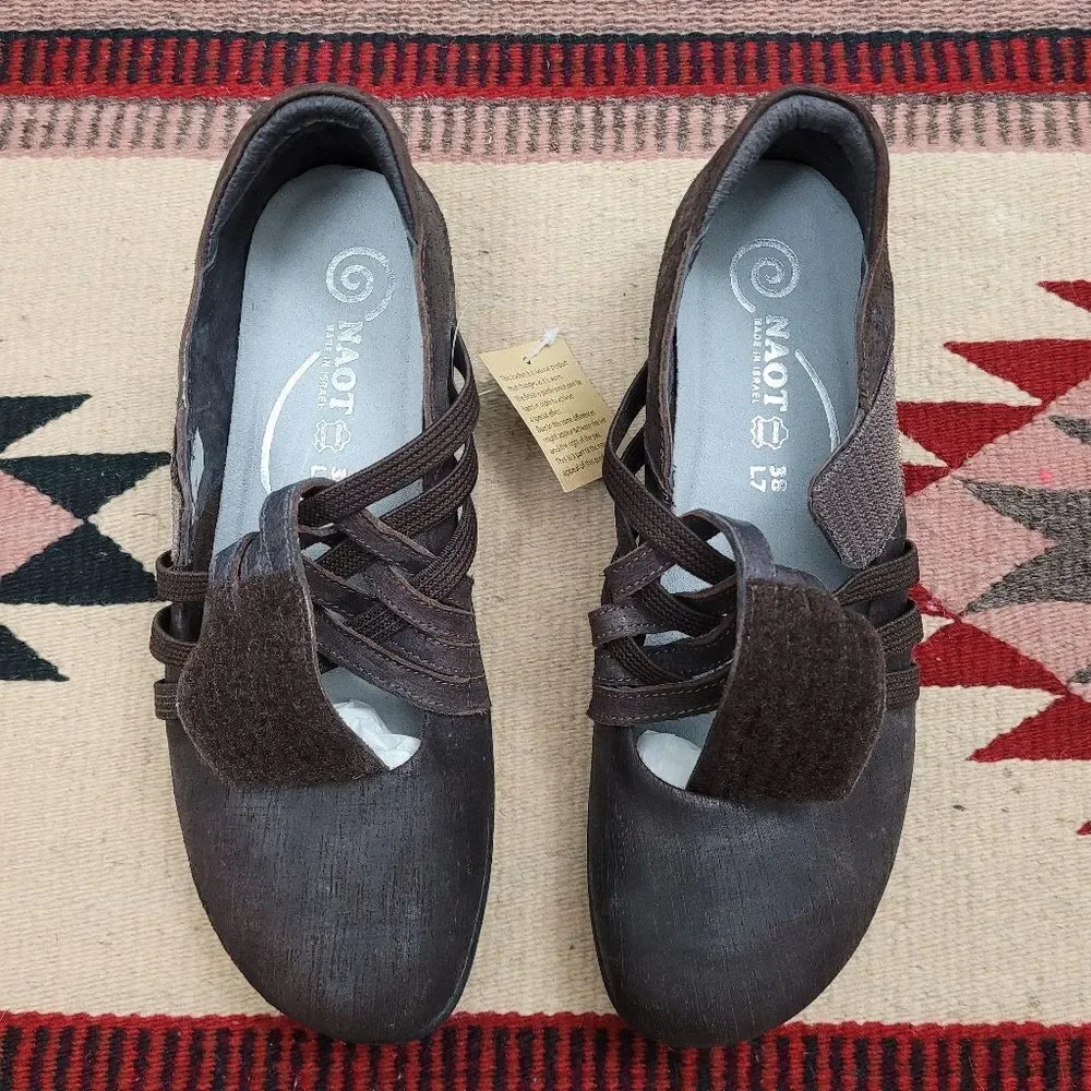 Naot Kawaka Woven Strap‎ Flats Sz 38 US 7